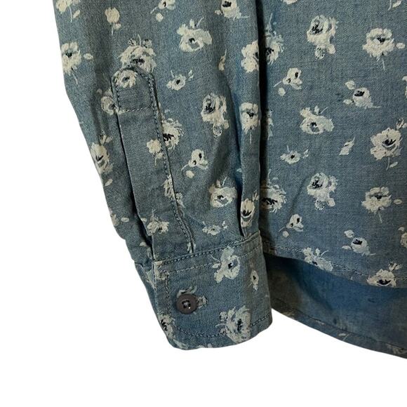 AG x Liberty Art Fabrics | Floral Chambray Button Down | Small | Made in USA - Picture 7 of 9